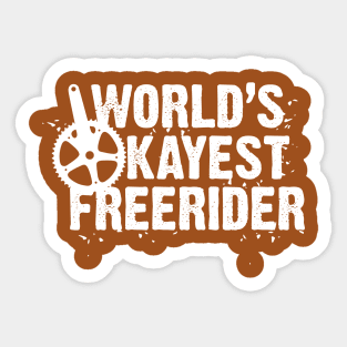 World's Okayest Freerider Sticker